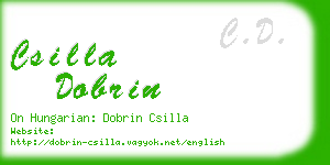 csilla dobrin business card